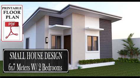 Small House Design 6x7 M Floor Plan Download Link On Description