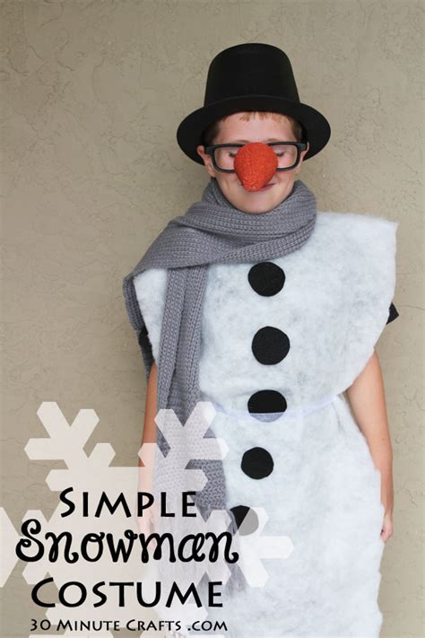 No Sew Snowman Costume 30 Minute Crafts