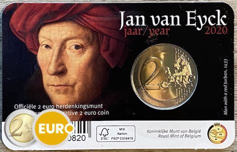 2 Euro Belgien 2020 Jan Van Eyck Stgl Coincard Fr 2eurogedenkmunzende