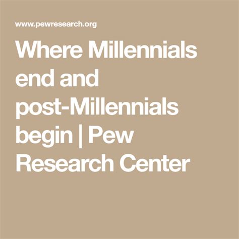 Where Millennials End And Post Millennials Begin Pew Research Center