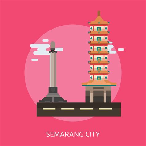 Download Semarang City Of Indonesia Conceptual Illustration Design