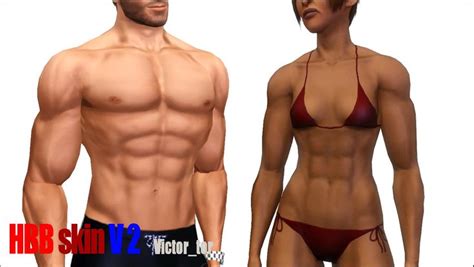 Modthesims Huge Bodybuilder Skins V20v21 Nd Bodies Sims 4