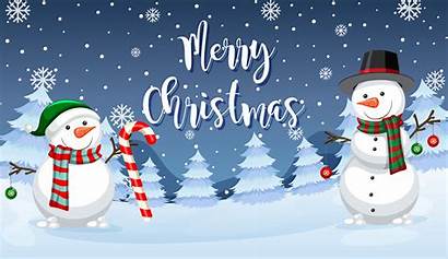 Snowman Christmas Merry Card Background Holiday Wallpapers