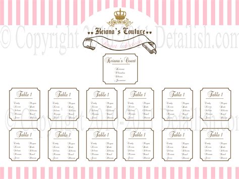 4 Best Images of Printable Blank Wedding Seating Charts - Printable