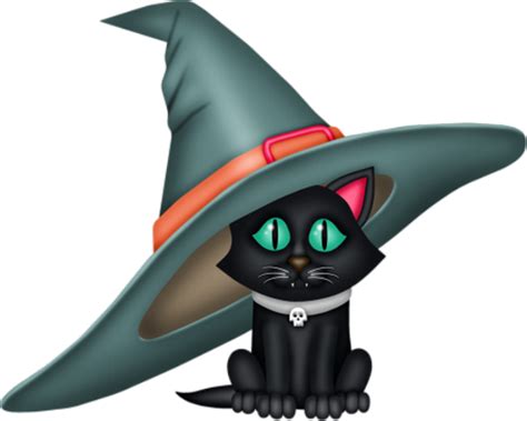 Tube Halloween Chat Noir Png Sorcier Black Cat Clipart