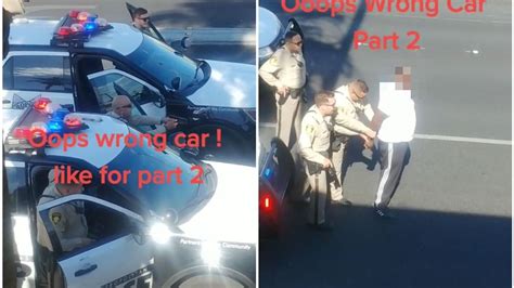 Police Pull Over The Wrong Car And Cuff The Driver Anyway In Viral