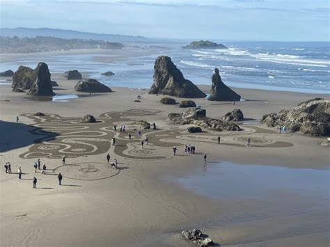 Circles In The Sand Emerging From Tides In The Garden Of The Gods