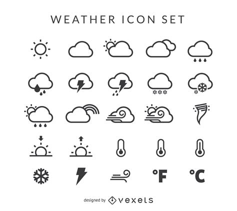 Iconos De Clima Descargar Vector