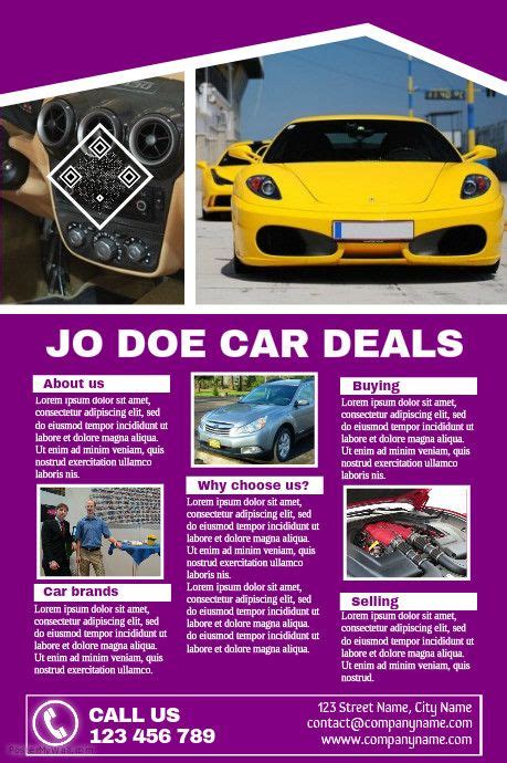 Multipurpose Detailed Brochure Great For Car Dealership Business