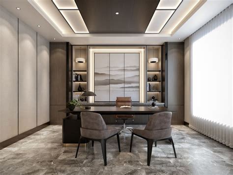 Office Room On Behance Office Interior Design Modern Contemporary