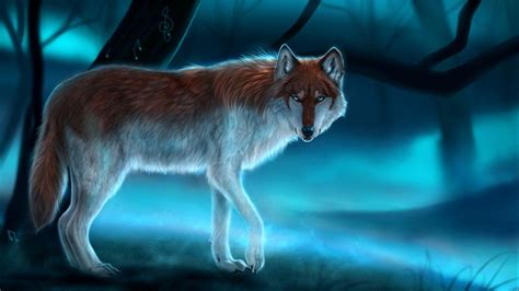 Wolf Wolves Predator Carnivore Winter Snow Artwork F Wallpaper