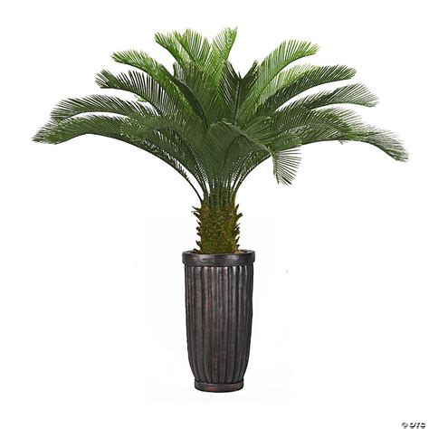 Vintage Home Artificial Real Touch 69 Tall Cycas Palm Tree And Planter