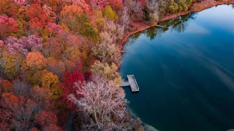 Download 1920x1080 Wallpaper Lake Autumn Nature Aerial View Full Hd