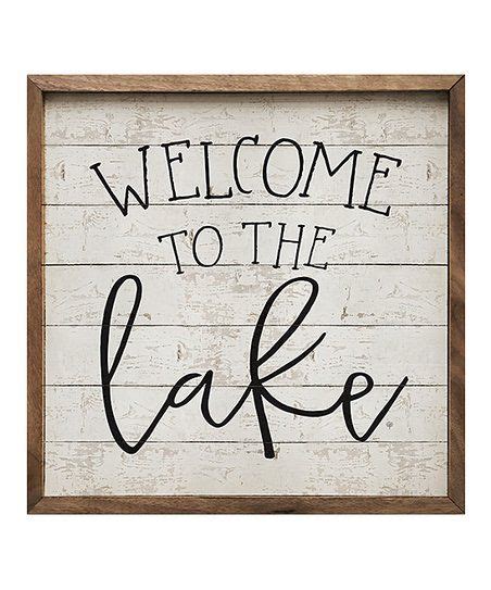 Kendrick Home Brown Welcome To The Lake Wood Wall Sign Wall Signs