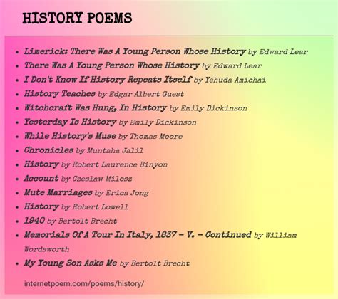 History Poems