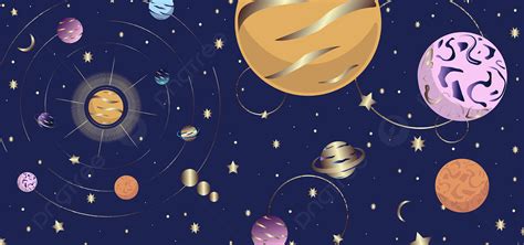 Cute Cartoon Galaxy Vector Flat Art Background Cartoon Magical