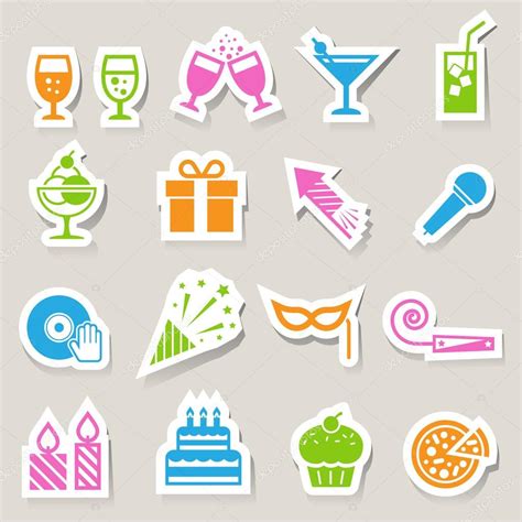 Party And Celebration Icon Set Stock Vector Image By ©kanate 37572395