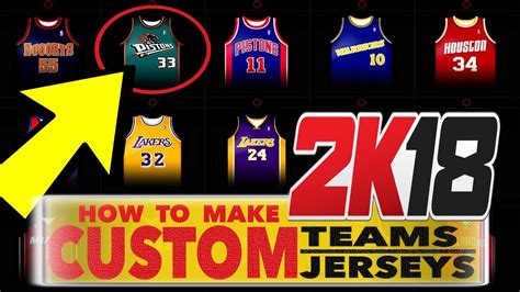 Nba 2k18 How To Make Custom Jerseys And Teams Ps4 Pro Youtube