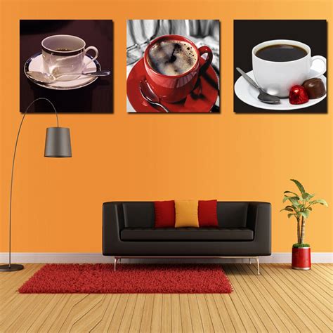 Here are some cheap, simple ideas to decorate an otherwise boring wall. New Arrival New Kitchen Coffee Wall Art Painting Home ...