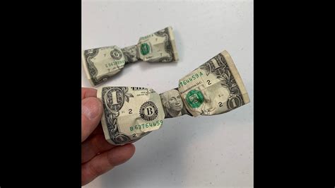 Dollar Origami How To Fold A Bow From A Dollar Or Is It A Bow Tie