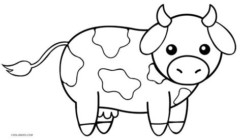 Cute Cow Coloring Pages For Kids
