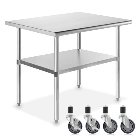 Gridmann Nsf Stainless Steel Commercial Kitchen Prep And Work Table W 4