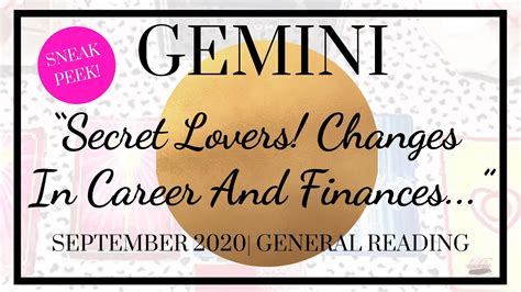 ♊️ Gemini Secret Lovers Changes In Career And Finances September