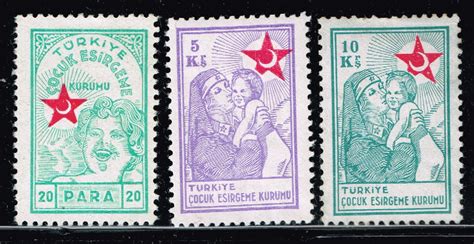 Turkey Stamp Red Crescent Collection Mhog Stamps Lot 5 Hipstamp