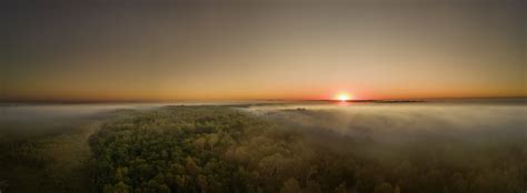 Sunrise On A Foggy Land Panorama Smithsonian Photo Contest