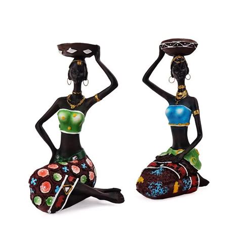 T Giving Candle Holder African Women Decoration Table Decoration