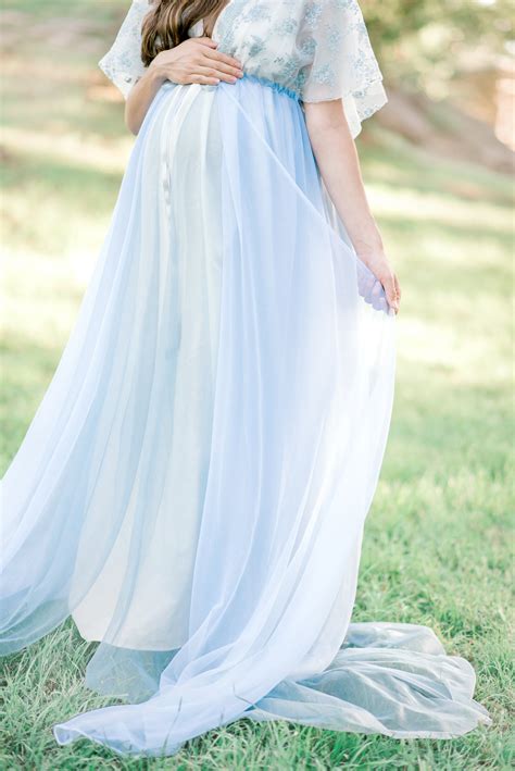 TULLE MATERNITY ROBE For Maternity Photo Shoot Mother To Be Etsy