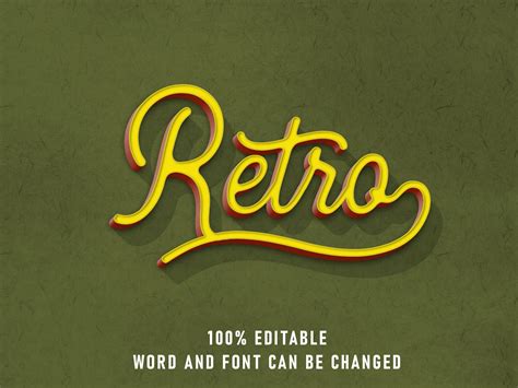 Retro Text Effect Editable Font Color With Paper Texture Style Vintage