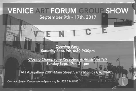 Venice Art Forum Group Show Premieres September 9-17 - WestsideToday