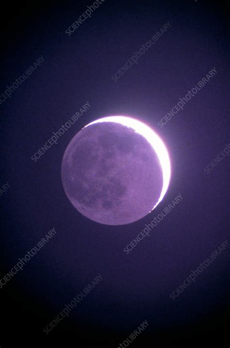 Crescent Moon Showing Earthshine Stock Image R3400200 Science