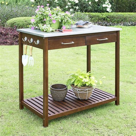 24 x 24 tables 24 x 36 tables 24 x 48 tables 30 x 72 tables. Outdoor Solid Wood Potting Bench Work Table with ...