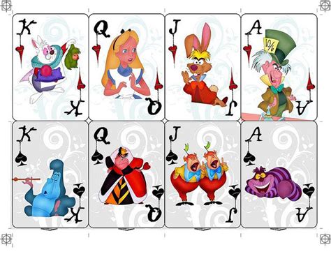 Free Printable Alice In Wonderland Playing Cards
