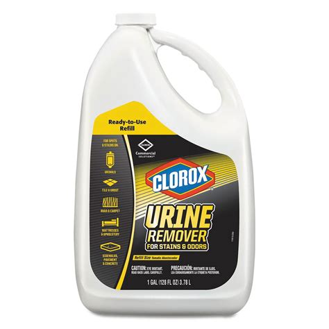 clorox urine remover for stains and odors 128 oz refill bottle clo31351ea