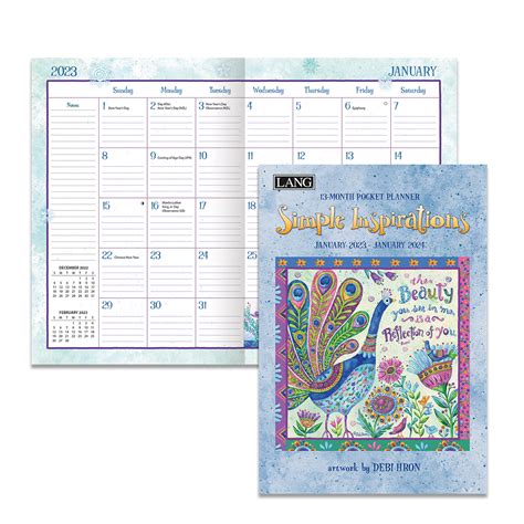2023 Monthly Pocket Planner Simple Inspirations Lang Outlet