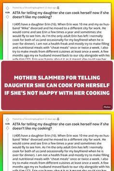 Mother Slammed For Telling Daughter She Can Cook For Herself If She S Not Happy With Her Cooking