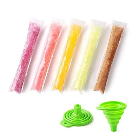 20pcspack Plastic Popsicle Molds Disposable Self Sealing Frozen Diy