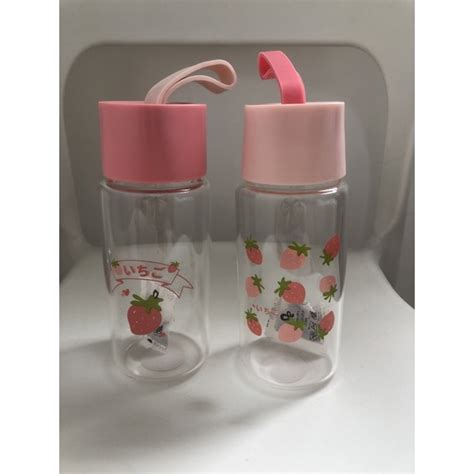 Strawberry Drinking Glass Bottle 280ml Shopee Malaysia