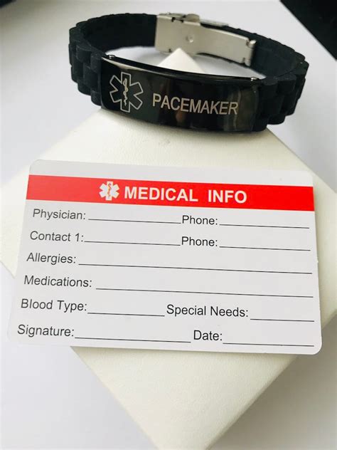 Personalized Custom Medical Alert Stainless Steel Id Tag Etsy