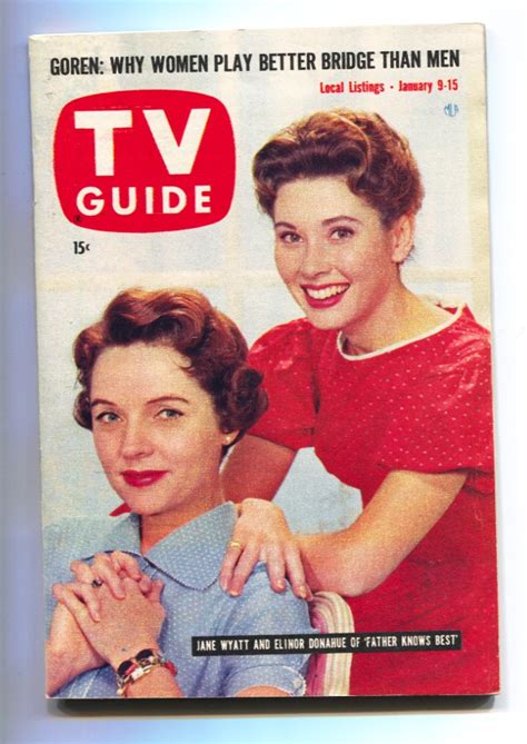 Tv Guide Jan 9 1960 Jane Wyattelinor Donahue Father Knows Best