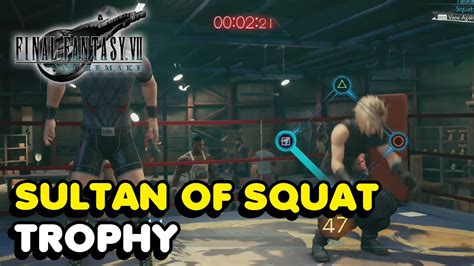 Final Fantasy 7 Remake Sultan Of Squat Trophy Pro Squats Challenge