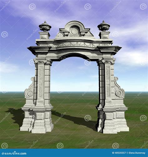 Ancient Arch 3d Render Stock Illustration Illustration Of Arch