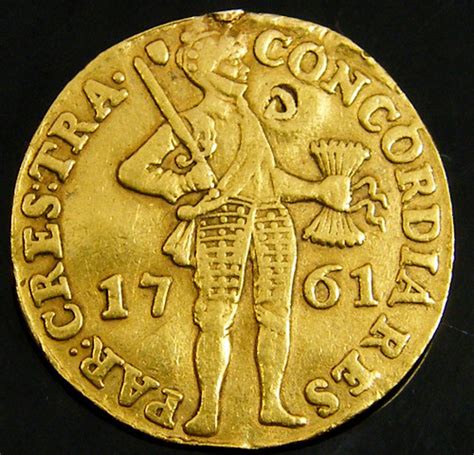 Gold Ducat Coin Netherlands Utrecht Of 1761 Co718