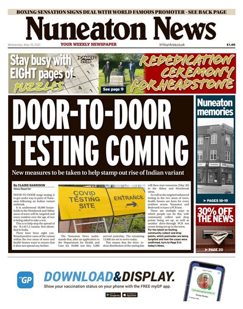 Nuneaton News 2021 05 19
