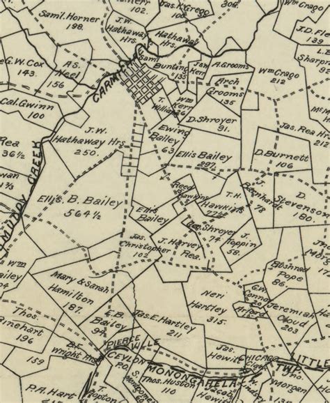 1897 Farm Line Map Of Greene County Pa Etsy