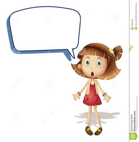 Girl And Call Out Stock Vector Illustration Of