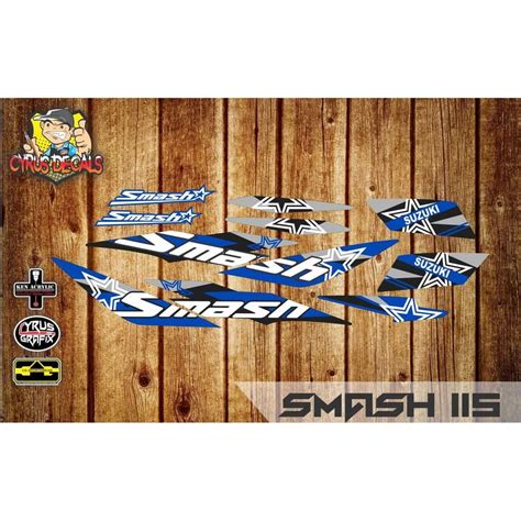 Smash 115 Stock Glossy Decals Shopee Philippines